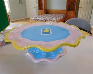 Art Glass Cake Plate