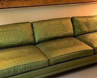Fabulous silk upholstered Widdicomb sofa!