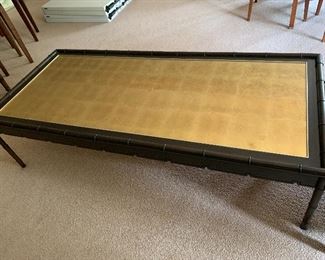 Widdicomb Asian inspired gold leaf table