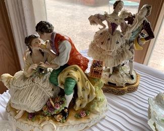 Dresden lace figurines