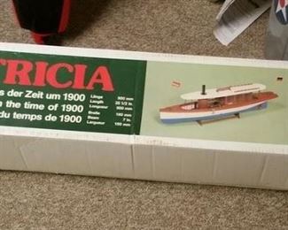 Krick "Patricia" steam launch boat model.