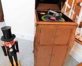 Victrola & Knee High Nutcracker