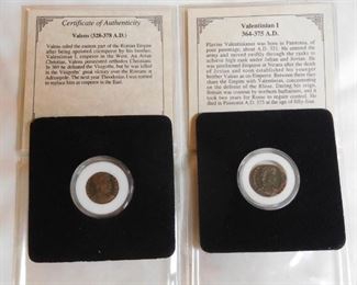 Ancient Coins - Ca. 268 AD to 378 AD - with Certificates