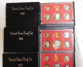 1980 - 1981 and 1982 Proof Sets