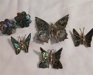 Sterling Abalone Pins
