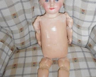 GREAT FIND!! Antique Martha Chase Stocking Doll. Stamped. Applied Ears Face Hand Painted..