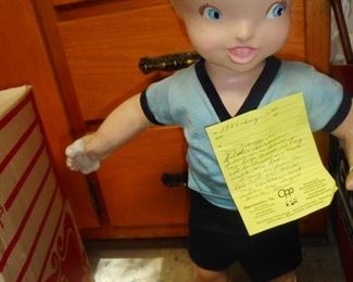 AWESOME FIND!! 1930's-40's Salesman Sample. Buster Brown,! Shoes and Socks are tagged Buster Brown..stands 36 Inches