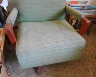 Mid Century Swivel Rock Chair, (2)
