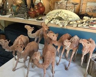 Camel leather statues 
