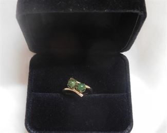 Gold Filled Jade Ring