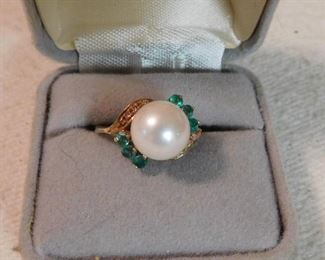 14 k Pearl Ring