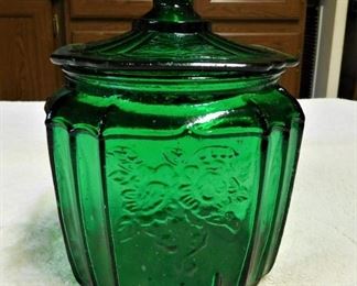 Forest Green Cookie Jar