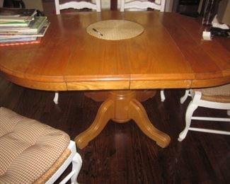 Oak Pedestal Kitchen/Dining Suite Table