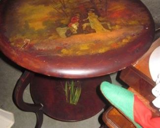 French Antique Hand Painted Table