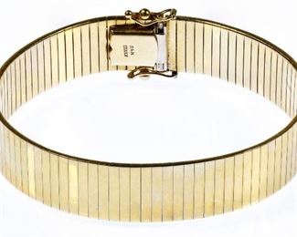 14k Gold Omega Bracelet