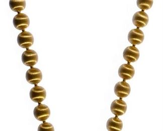 18k Gold Bead Necklace