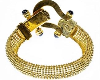 18k Gold and Sapphire Bracelet