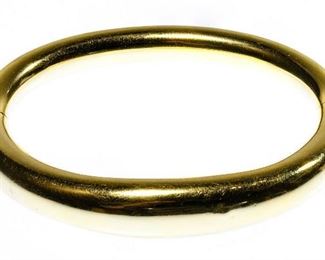 18k Gold Hinged Bangle Bracelet