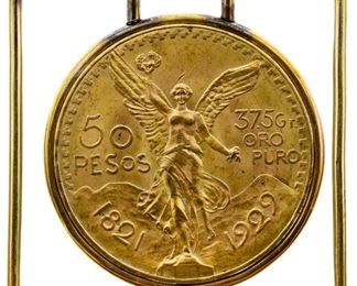 Mexico 1929 50 Pesos Gold