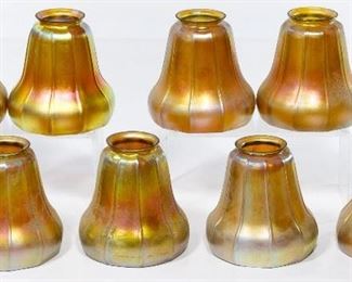 Steuben Art Glass Lamp Shade Assortment