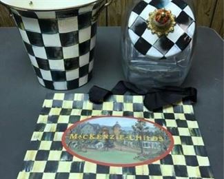 MacKenzie Childs Bucket and Cookie Jar