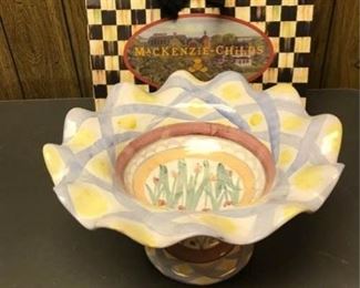 MacKenzie Childs Footed Serving Bowl