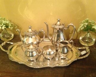 Lovely silver plate tea service with tray