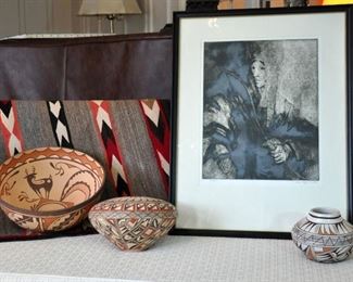 Zuni and Hopi ceramic pieces (Zuni bowl sold)