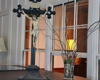 34" tall crucifix from approximately 1780 (per Peyton Wright Gallery/Santa Fe)