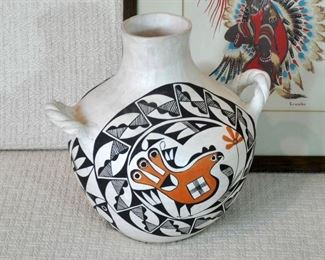 Acoma pot with handles - SOLD at Preview