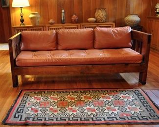 Taos daybed with fine custom leather cushions