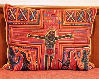 Vintage Mola pillow 2 of 5
