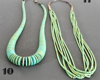 Beautiful color in these 2 pieces #11 is Serafino 6 strand necklace with 3 mm beads