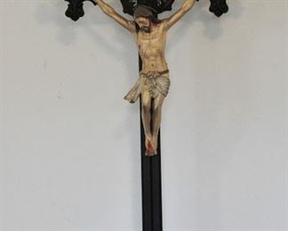 This is a outstanding 34" crucifix dating from the late 1700s