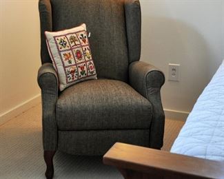 Small scale, as new, wingback recliner
