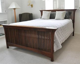 Stickley Furniture queen size bed in cherry, foundations sold separately.