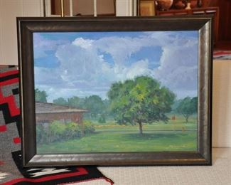 Paul Milosevich painting - view of Tech Terrace Park