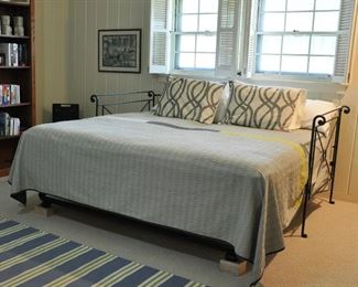 This a custom metal daybed with trundle that was configured as a king bed in the guest room - original cost of $1300 - very nice - shipped here from NYC