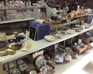 Glass, Pottery  and dish sets