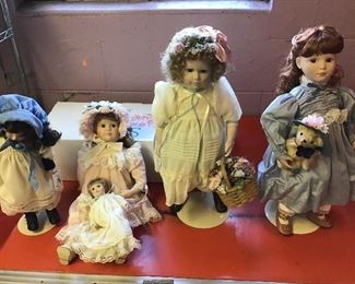 Picturing a few of the Jan Hagara Doll Collection. All are unused in their original boxes.