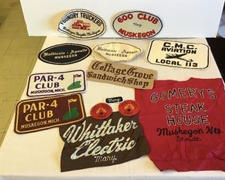 1940-50’s Bowling and Muskegon area Shirt Patches.