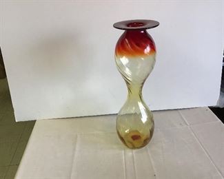 Beautiful M.C.M. BLENKO 19” Double Bubble Vase! What else can be said, but WOW!