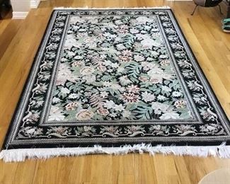 5 ft . x 7 ft Wool Area Rug - Pakistan Tiara Limited Bessarabian Black. Purchased from Pande Cameron.