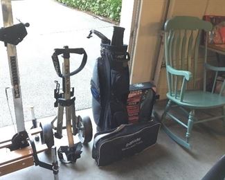 Targa 2000 Pull Golf Caddy/Cart, Bag Boy Golf Club Bag,  Padded Golf Travel Cover, Bean Bag Toss Set.