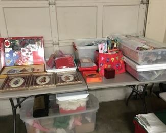 Christmas Decorations, Cards, Wrapping Paper, Napkins.