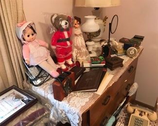 Large array of dolls, collectibles, many one of a kind