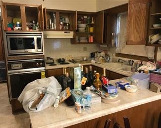 Kitchen filled with every imaginable kitchen items