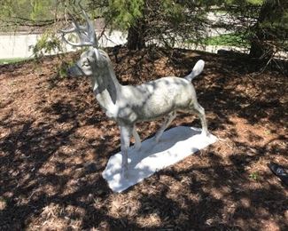 outdoor cement deer