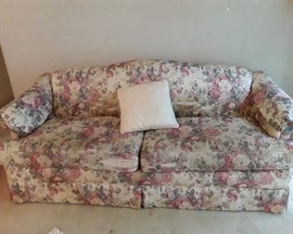 Solid loveseat. Needs new upholstery.