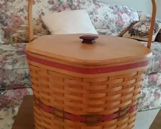 One of several Longaberger baskets.